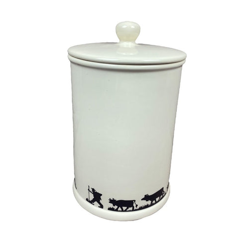 Storage Jar With Alpine Poya Scene