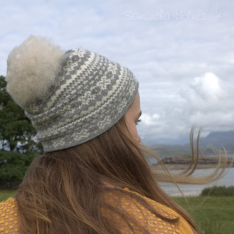 Alpaca Fair Isle Pom Pom Hat