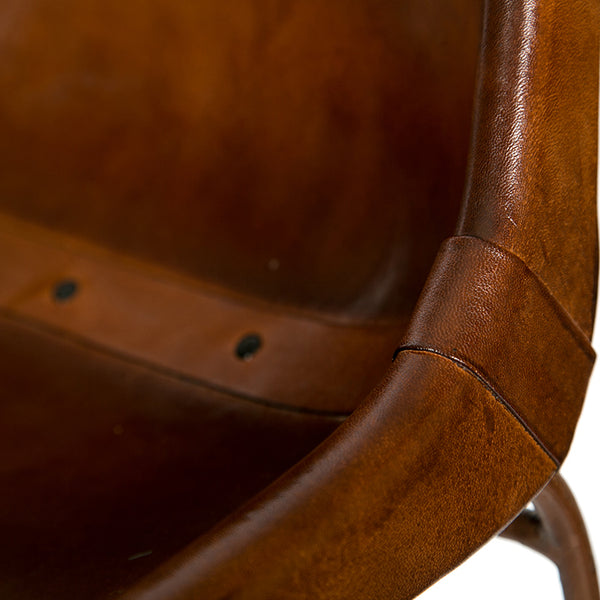 Leather 'vintage Cognac'  Dining Chair