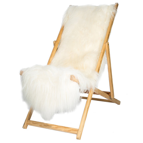 Grey Shearling Sheepskin Chair