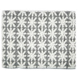 Biella Fabrics  Felted Wool Grey and White Snowflake Throw/Blanket