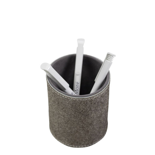 Grey Cowhide Pen Pot