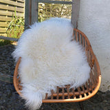 Natural White Curly Icelandic Sheepskin