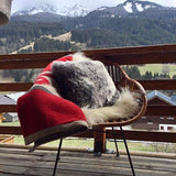 Grey Shorn  Icelandic Sheepskin Cushion