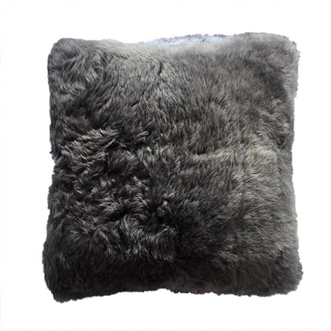 Grey Shorn  Icelandic Sheepskin Cushion
