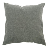 Grey Wool Cushion With Large Lambskin Pom