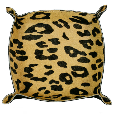 Leopard Print Cowhide Trinket Holder-Vide Poche