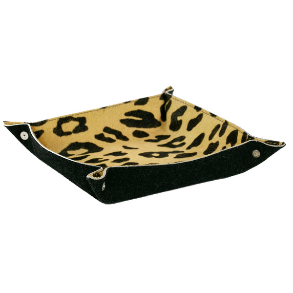Leopard Print Cowhide Trinket Holder-Vide Poche
