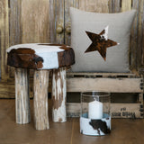 Linen Cushion With Hide Star