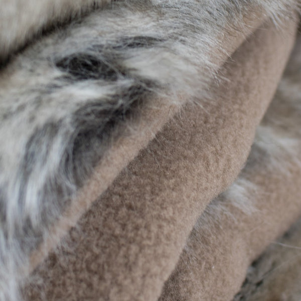 Faux Fur Throw In Winter Wolf