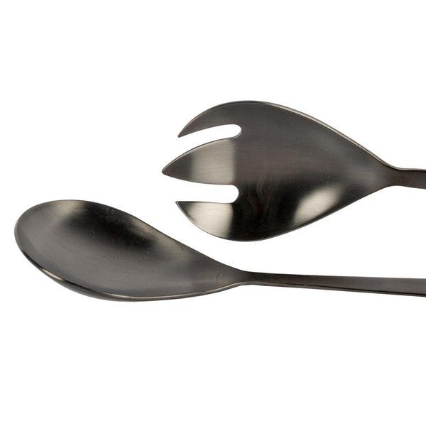 Salad Servers With Etched  Stag Motif