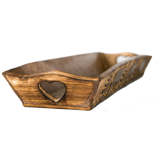 Carved wooden Bread Basket