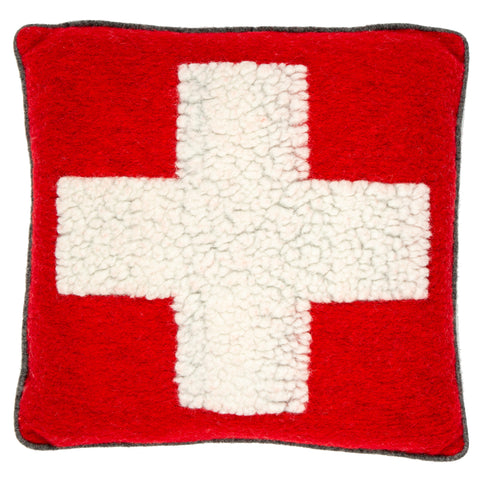 Wool Swiss Cross Cushion