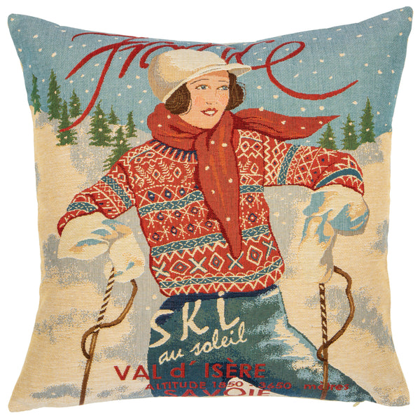 Ski Val d'Isere Vintage ski Cushion