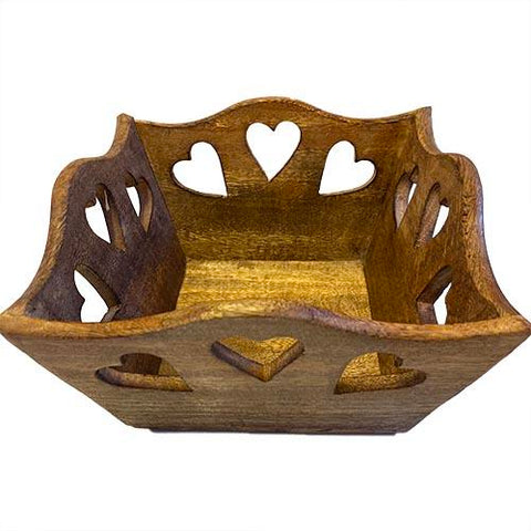 Bread Basket With Cut Out Hearts
