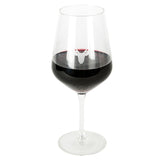 Red Wine Glass With Stag's Head On The Front
