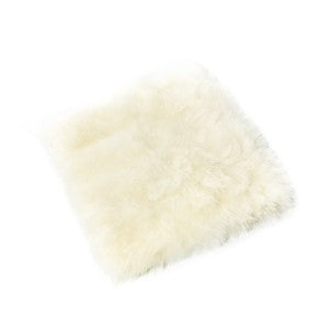 White short haired Icelandic Sheepskin seatpad