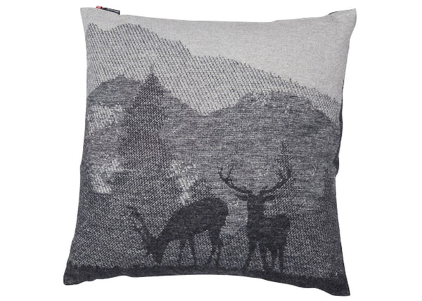 Charcoal Stag Mountain Cushion