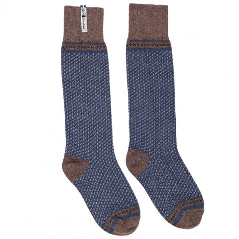 Swedish Woolen Knee High  Socks -Skafto Blue