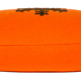 Orange And Brown Snowflake Cushion
