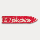 Red Arrow With Telecabine Sign