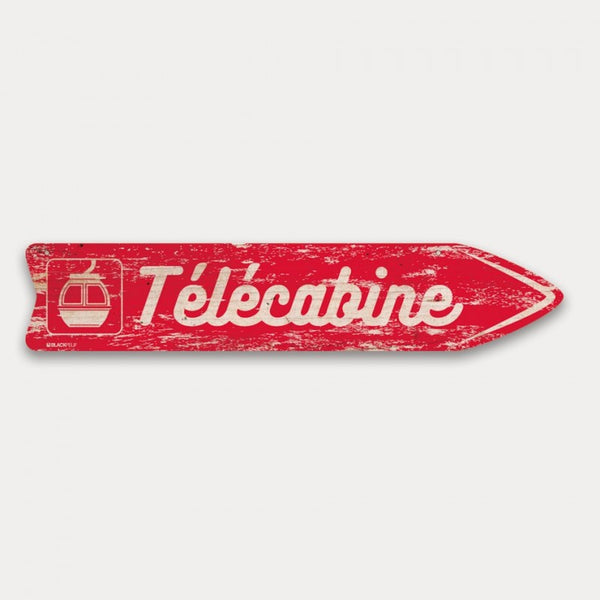 Red Arrow With Telecabine Sign