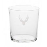 Water Glass With Stag's Head Etched On The Front -Brame